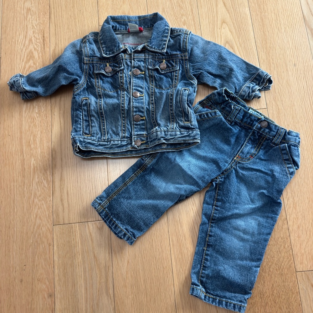 OshKosh B'gosh Blue Denim Jacket and Jeans Set